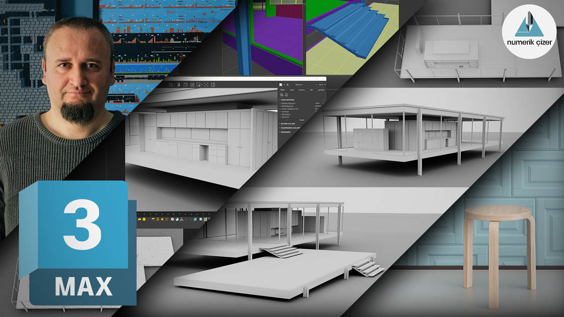 3ds Max İle Baştan Sona Villa Ve Mobilya Modelleme Eğitimi / Seviye 1