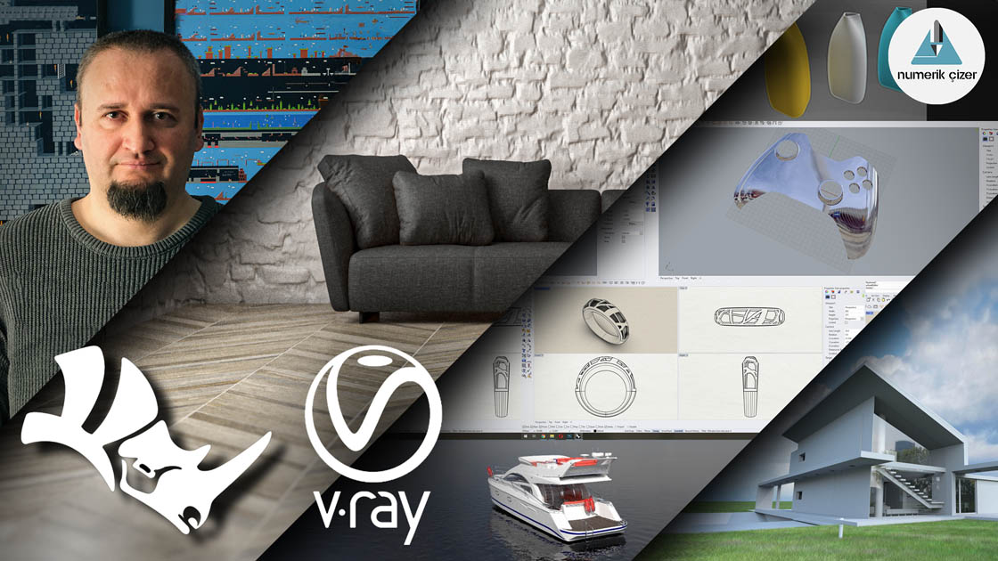 Rhino + V-Ray İle 3D modelleme ve render eğitimi