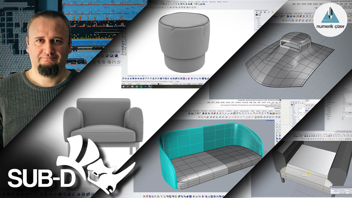 Rhino Sub-D araçları İle 3D modelleme eğitimi